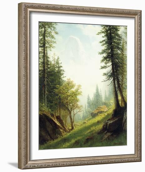 Among the Bernese Alps-Albert Bierstadt-Framed Giclee Print