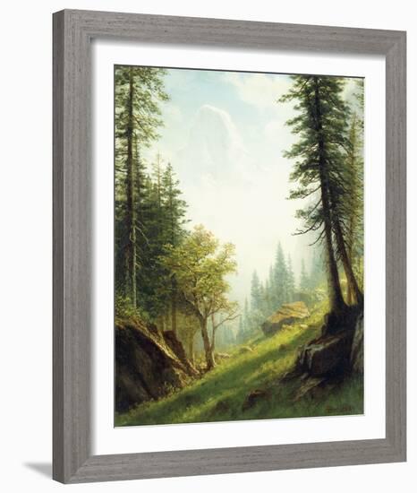 Among the Bernese Alps-Albert Bierstadt-Framed Giclee Print