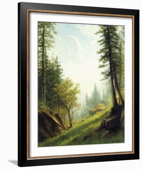 Among the Bernese Alps-Albert Bierstadt-Framed Giclee Print