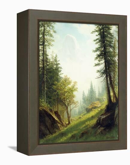 Among the Bernese Alps-Albert Bierstadt-Framed Premier Image Canvas