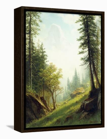 Among the Bernese Alps-Albert Bierstadt-Framed Premier Image Canvas