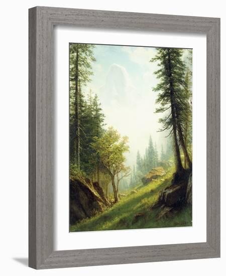 Among the Bernese Alps-Albert Bierstadt-Framed Giclee Print