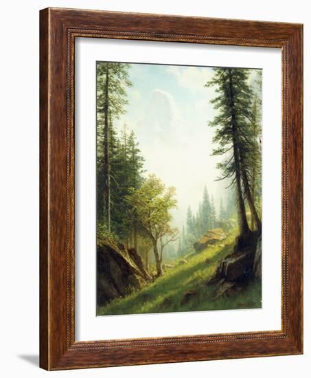 Among the Bernese Alps-Albert Bierstadt-Framed Giclee Print