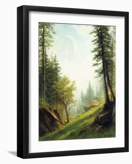 Among the Bernese Alps-Albert Bierstadt-Framed Giclee Print