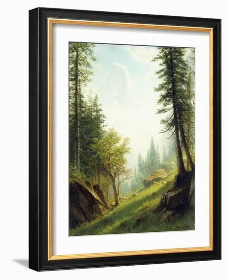 Among the Bernese Alps-Albert Bierstadt-Framed Giclee Print