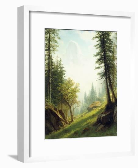 Among the Bernese Alps-Albert Bierstadt-Framed Giclee Print