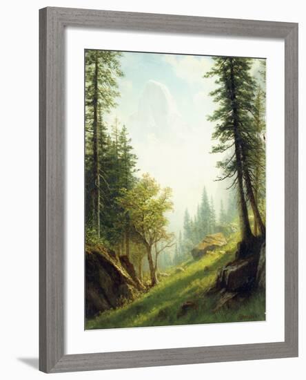 Among the Bernese Alps-Albert Bierstadt-Framed Giclee Print