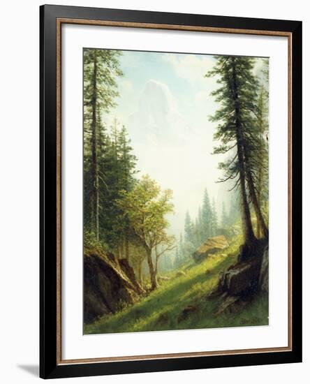 Among the Bernese Alps-Albert Bierstadt-Framed Giclee Print