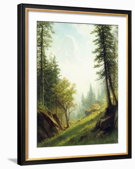 Among the Bernese Alps-Albert Bierstadt-Framed Giclee Print