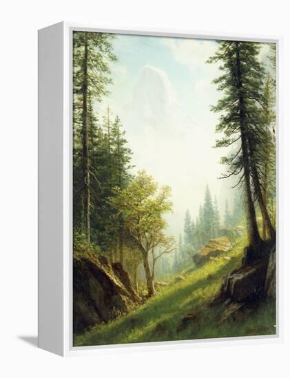 Among the Bernese Alps-Albert Bierstadt-Framed Premier Image Canvas