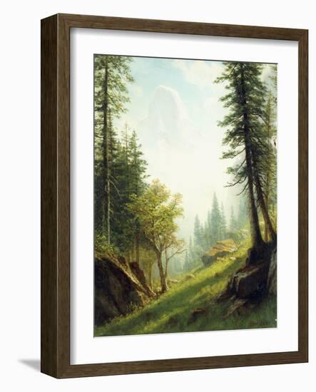 Among the Bernese Alps-Albert Bierstadt-Framed Giclee Print