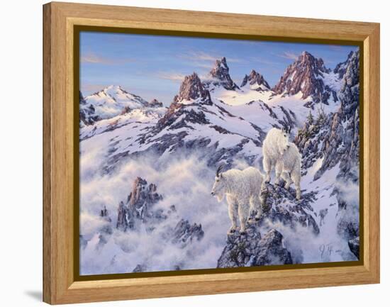 Among the Clouds - Mtn. Goat-Jeff Tift-Framed Premier Image Canvas