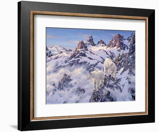 Among the Clouds - Mtn. Goat-Jeff Tift-Framed Giclee Print