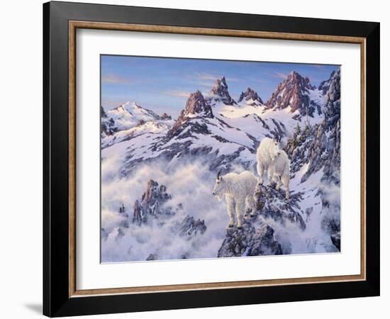 Among the Clouds - Mtn. Goat-Jeff Tift-Framed Giclee Print