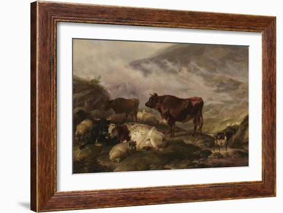 Among the Cumberland Mountains - Mist Clearing Off-Thomas Sidney Cooper-Framed Giclee Print