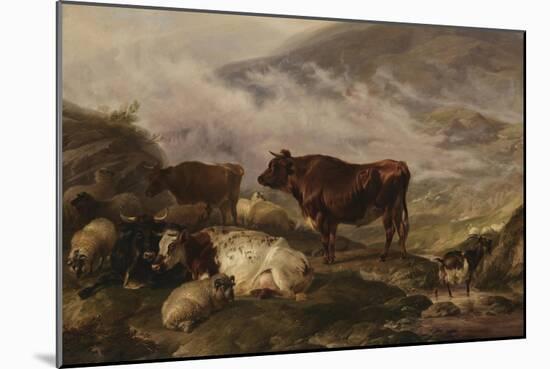 Among the Cumberland Mountains - Mist Clearing Off-Thomas Sidney Cooper-Mounted Giclee Print