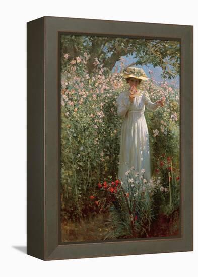 Among the Flowers-Robert Payton Reid-Framed Premier Image Canvas