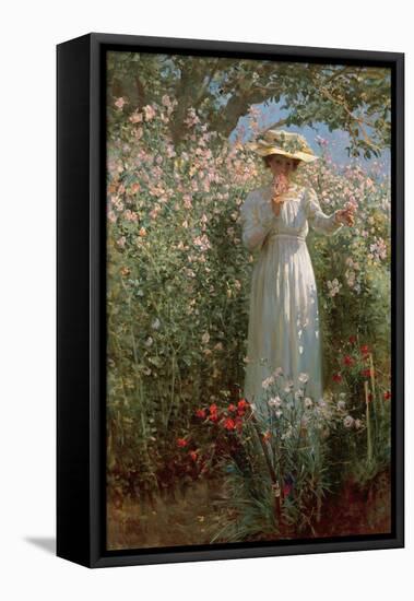 Among the Flowers-Robert Payton Reid-Framed Premier Image Canvas