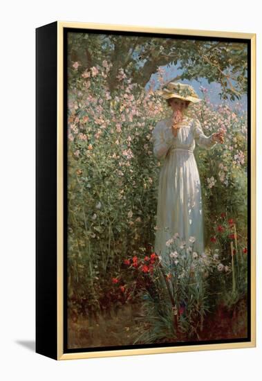 Among the Flowers-Robert Payton Reid-Framed Premier Image Canvas