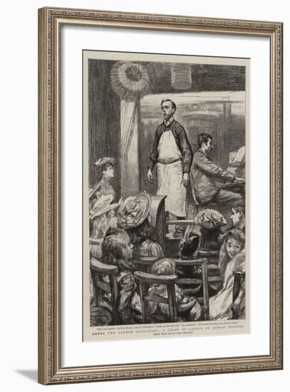 Among the London Anarchists, a Chant of Labour on Sunday Evening-Charles Paul Renouard-Framed Giclee Print