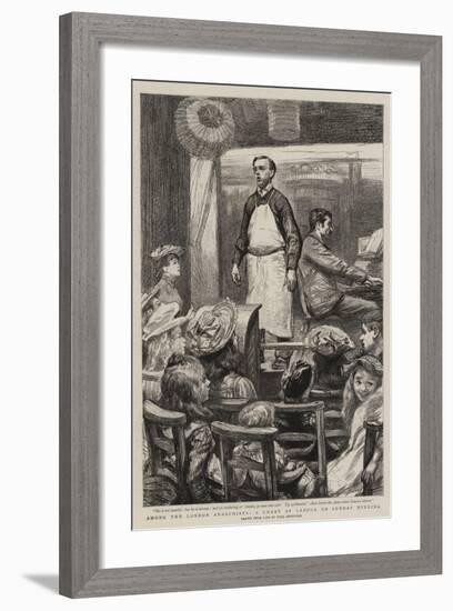 Among the London Anarchists, a Chant of Labour on Sunday Evening-Charles Paul Renouard-Framed Giclee Print