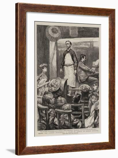 Among the London Anarchists, a Chant of Labour on Sunday Evening-Charles Paul Renouard-Framed Giclee Print