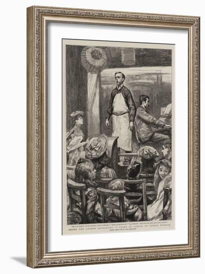 Among the London Anarchists, a Chant of Labour on Sunday Evening-Charles Paul Renouard-Framed Giclee Print