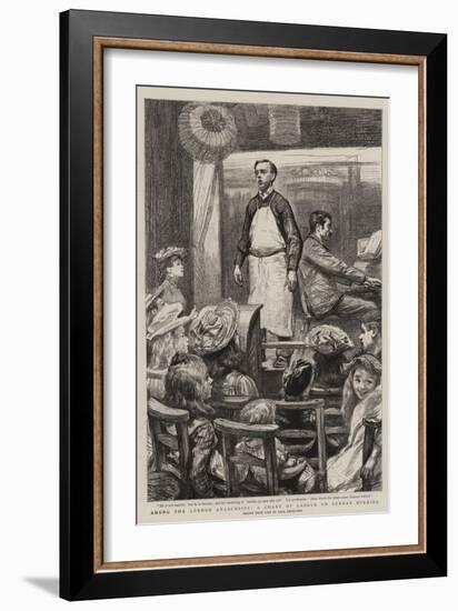 Among the London Anarchists, a Chant of Labour on Sunday Evening-Charles Paul Renouard-Framed Giclee Print