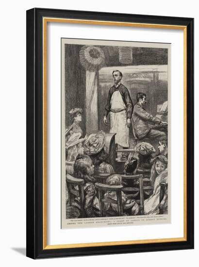 Among the London Anarchists, a Chant of Labour on Sunday Evening-Charles Paul Renouard-Framed Giclee Print