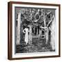 Among the Roots of a Banyan Tree, Calcutta, India, 1900s-Underwood & Underwood-Framed Photographic Print