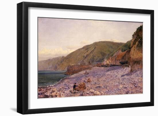 Among the Shingle at Clovelly, 1864-Charles Napier Hemy-Framed Giclee Print