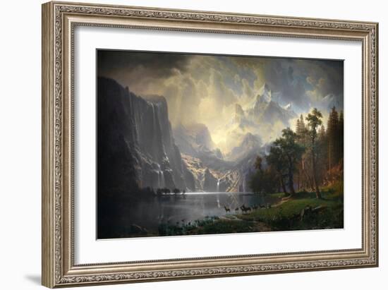 Among the Sierra Nevada, California, 1868 (Oil on Canvas)-Albert Bierstadt-Framed Giclee Print