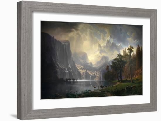 Among the Sierra Nevada, California, 1868 (Oil on Canvas)-Albert Bierstadt-Framed Giclee Print