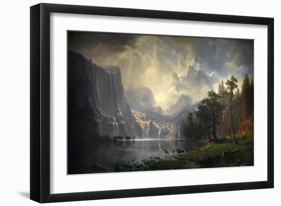 Among the Sierra Nevada, California, 1868 (Oil on Canvas)-Albert Bierstadt-Framed Giclee Print