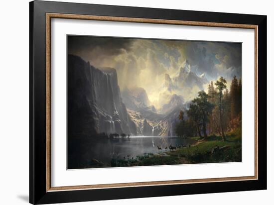 Among the Sierra Nevada, California, 1868 (Oil on Canvas)-Albert Bierstadt-Framed Giclee Print