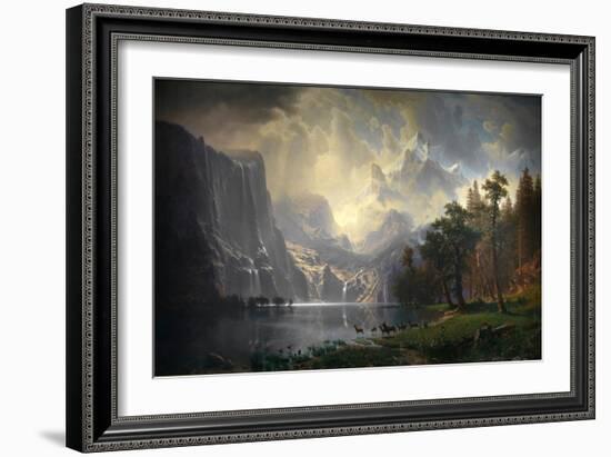 Among the Sierra Nevada, California, 1868 (Oil on Canvas)-Albert Bierstadt-Framed Giclee Print