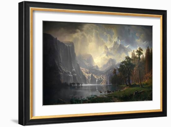 Among the Sierra Nevada, California, 1868 (Oil on Canvas)-Albert Bierstadt-Framed Giclee Print