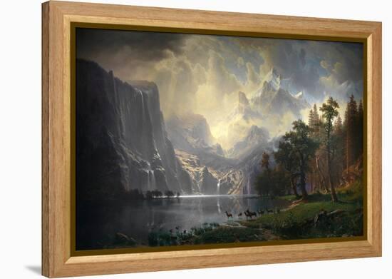 Among the Sierra Nevada, California, 1868 (Oil on Canvas)-Albert Bierstadt-Framed Premier Image Canvas