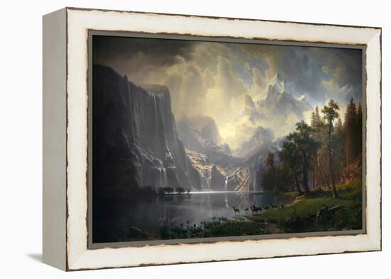 Among the Sierra Nevada, California, 1868 (Oil on Canvas)-Albert Bierstadt-Framed Premier Image Canvas