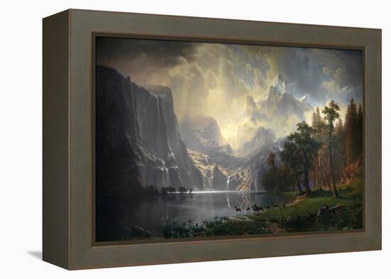 Among the Sierra Nevada, California, 1868 (Oil on Canvas)-Albert Bierstadt-Framed Premier Image Canvas