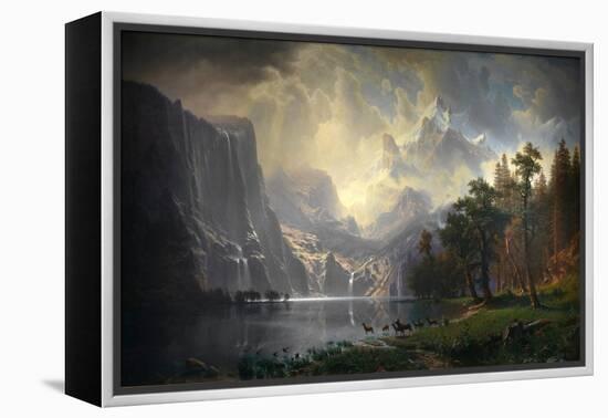 Among the Sierra Nevada, California, 1868 (Oil on Canvas)-Albert Bierstadt-Framed Premier Image Canvas