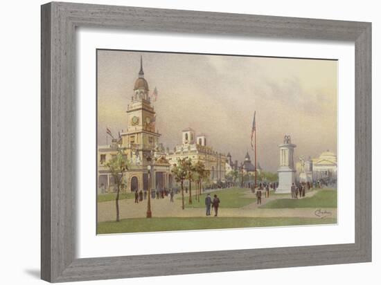 Among the State Buildings-null-Framed Giclee Print