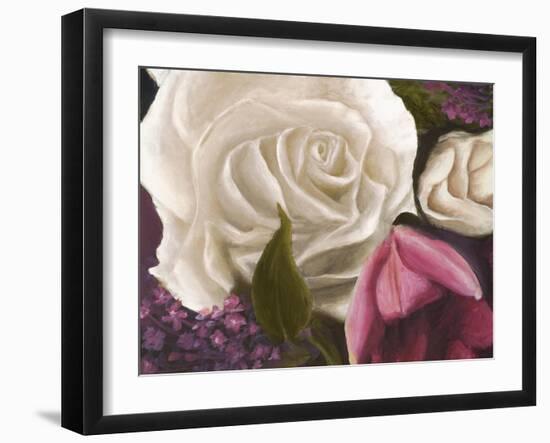 Among the White Roses-Walt Johnson-Framed Art Print