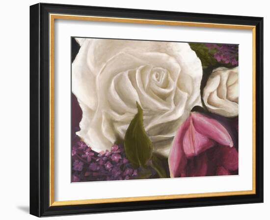 Among the White Roses-Walt Johnson-Framed Art Print