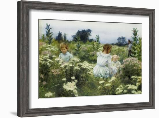 Among the Wildflowers-Charles Courtney Curran-Framed Giclee Print