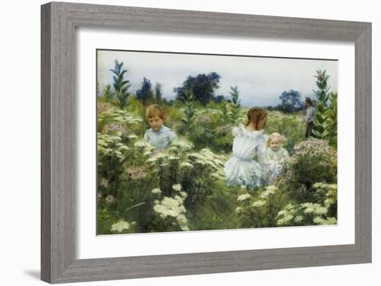 Among the Wildflowers-Charles Courtney Curran-Framed Giclee Print