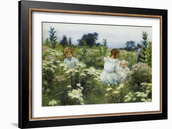 Among the Wildflowers-Charles Courtney Curran-Framed Giclee Print