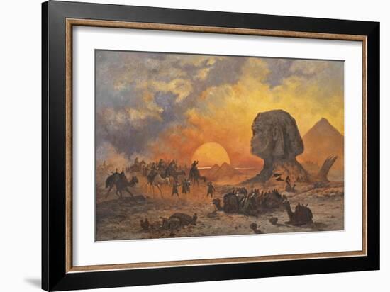 Amongst the Pyramids-Cesare Biseo-Framed Giclee Print