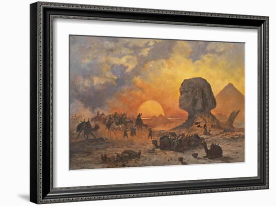 Amongst the Pyramids-Cesare Biseo-Framed Giclee Print