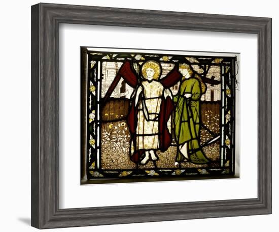 Amor and Alcestis, Morris and Co. Panel from the 'Legend of Good Wimmen' by Geoffrey Chaucer, 1864-Edward Burne-Jones-Framed Giclee Print